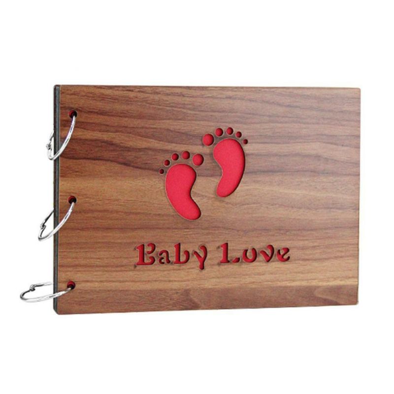 Fotoalbum s dřevěnými deskami BABY