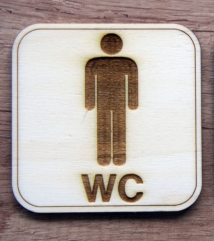 Cedulky WC klasické - muži