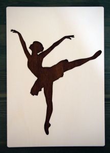 Dřevěný obrázek baletka 2