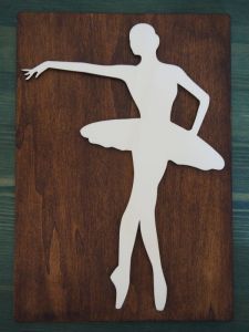 Dřevěný obrázek baletka 3 - barvy na míru