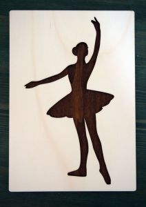 Dřevěný obrázek baletka 4