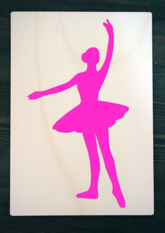 Dřevěný obrázek baletka 4 - barvy na míru
