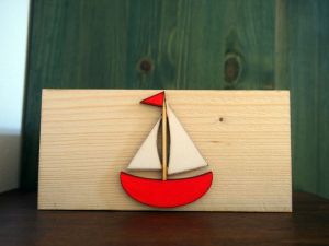 Pastelkovník námořnický s loďkou - přírodní