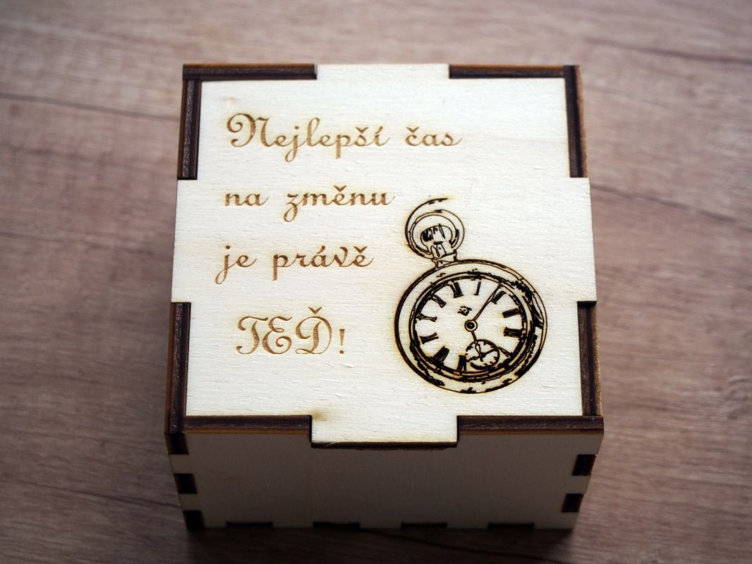 Dřevěná krabička na hodinky - varianta 2