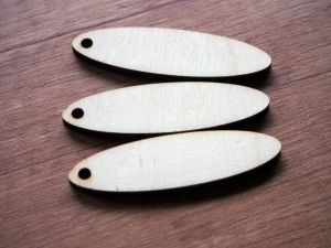 Dřevěné štítky k popisování podlouhlé