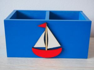 Pastelkovník námořnický s loďkou - modrý