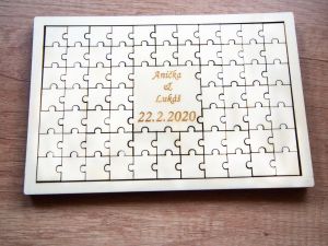 Svatební kniha hostů "puzzle"