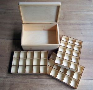 Box s přihádkami/šperkovnice 30x20x13,5cm s baletkou