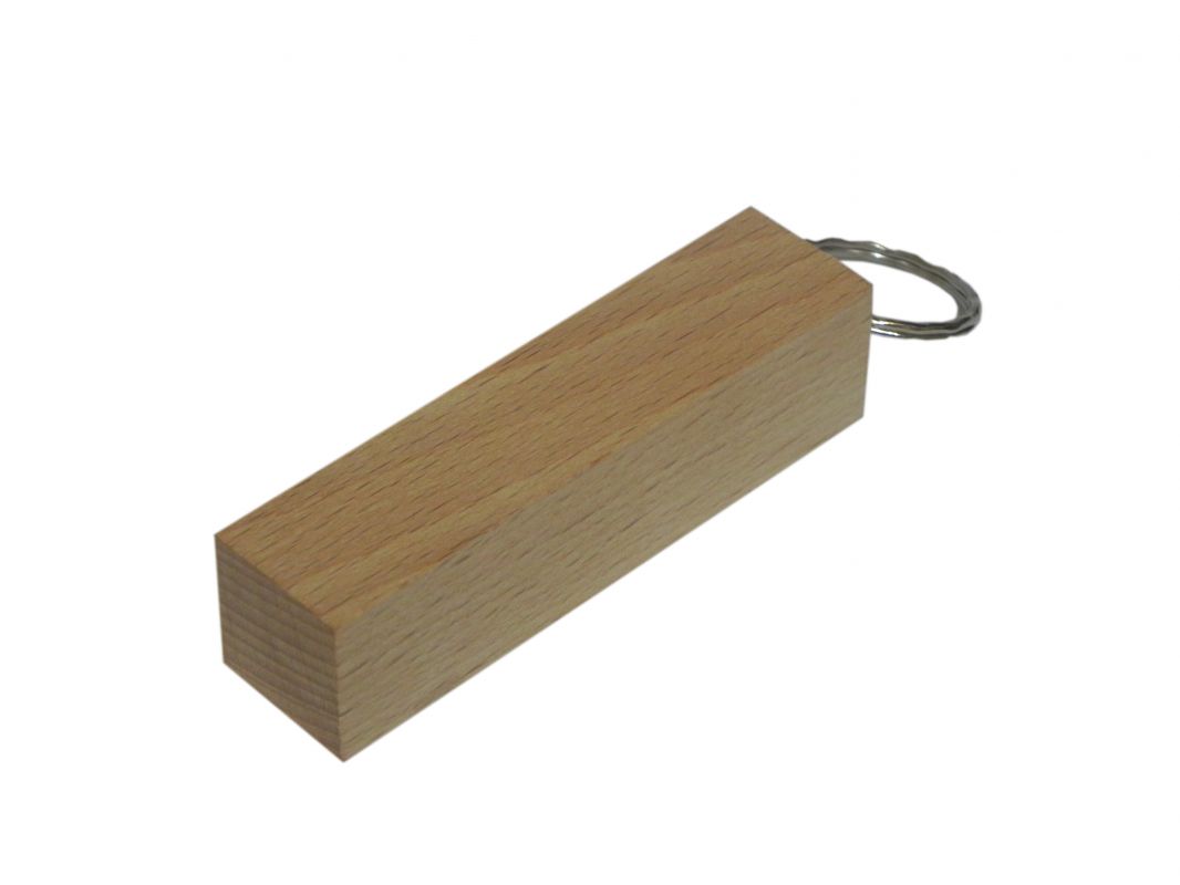 Dřevěná klíčenka z bukového dřeva hranolek