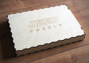 Dřevěné 3D puzzle, skládačka jeep