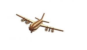 Dřevěné 3D puzzle, skládačka letadlo