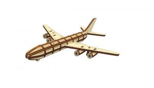 Dřevěné 3D puzzle, skládačka letadlo