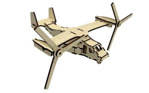 Dřevěné 3D puzzle, skládačka letadlo2
