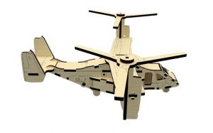 Dřevěné 3D puzzle, skládačka letadlo2