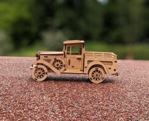 Dřevěné 3D puzzle, skládačka mechanical truck
