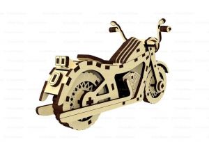 Dřevěné 3D puzzle, skládačka moto indian
