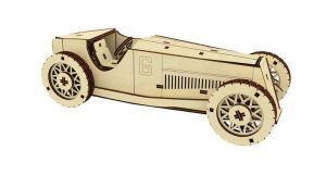 Dřevěné 3D puzzle, skládačka    old sport car
