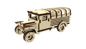 Dřevěné 3D puzzle, skládačka old truck