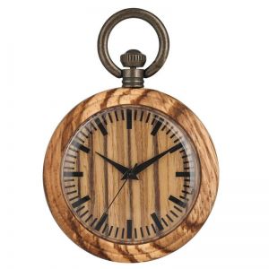 Dřevěné hodinky kapesní