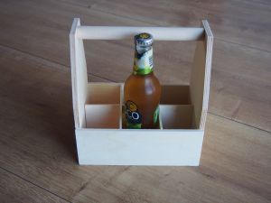 Dámský dřevěný nosič na cidery/plechovky/menší lahve