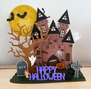 Halloween strašidelný dům - kreativní sada s barvami
