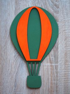 Dřevěná dekorace horkovzdušný balon