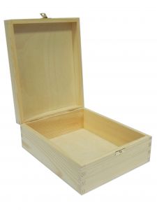 Dřevěná krabička zavírací 26x21x9cm