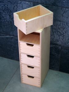 Komodka/organizér s 5 šuplíčky 46,5x15x20,5cm