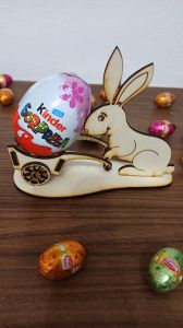 Velikonoční dekorace- zajíček s trakařem